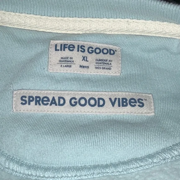 F408 Unisex Life is Good Peace Sweatshirt - Picture 10 of 15